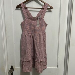 Pink Ribbed Sleeveless Mini Sundress